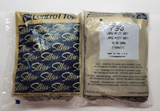 2 Pairs Vintage Silkies Control Top 070310 730 Size Large Misty Grey Pantyhose 