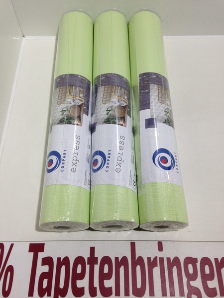 Vliestapete Erismann 3X 224028 (3Rollen) Uni Struktur Streifen GrüN Restposten-image