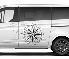 2 Adesivi Bussola Rosa dei Venti 60x60 cm Camper Camper Decorazione Auto Sticker A-06