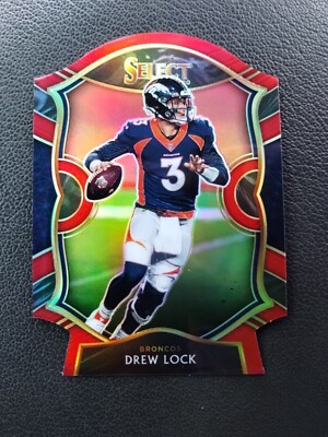 2020 Panini Select - Concourse Red Prizm Die-Cut #27 Drew Lock