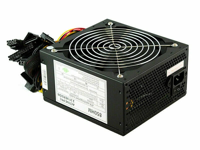 850 WATT ATX Gamer PC Computer Netzteil SATA PCIe 14cm leiser Lüfter 850W 140mm - Bild 2 von 4