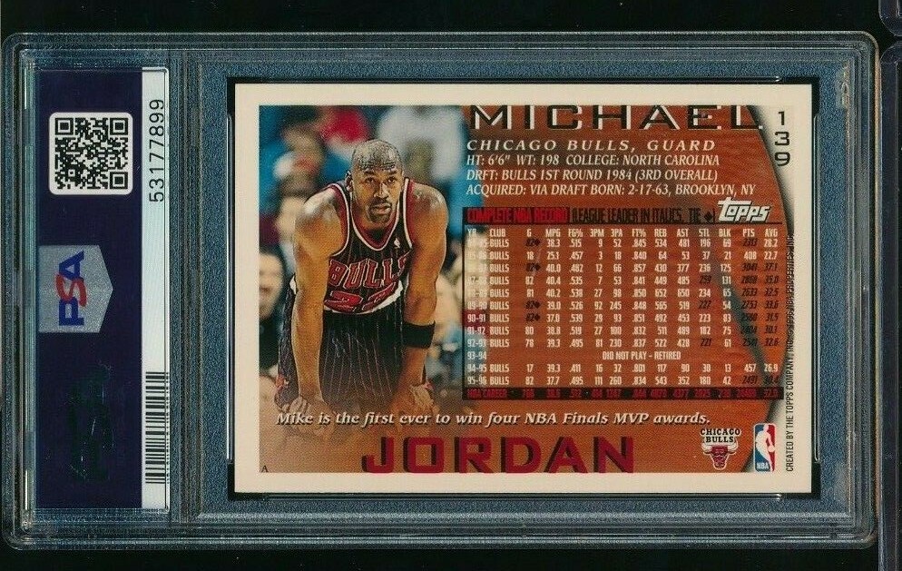 その他 PSA8 Topps Chrome 139 Michael Jordan Michael Jordan 1996 Topps Chrome Rookie #139 (PSA or BGS