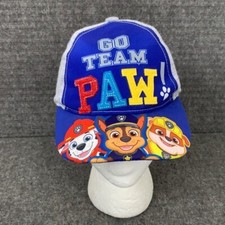 Go Team PAW Baseball Hat Strapback Cap Kids Toddler Blue Gray Paw Patrol Nick Jr