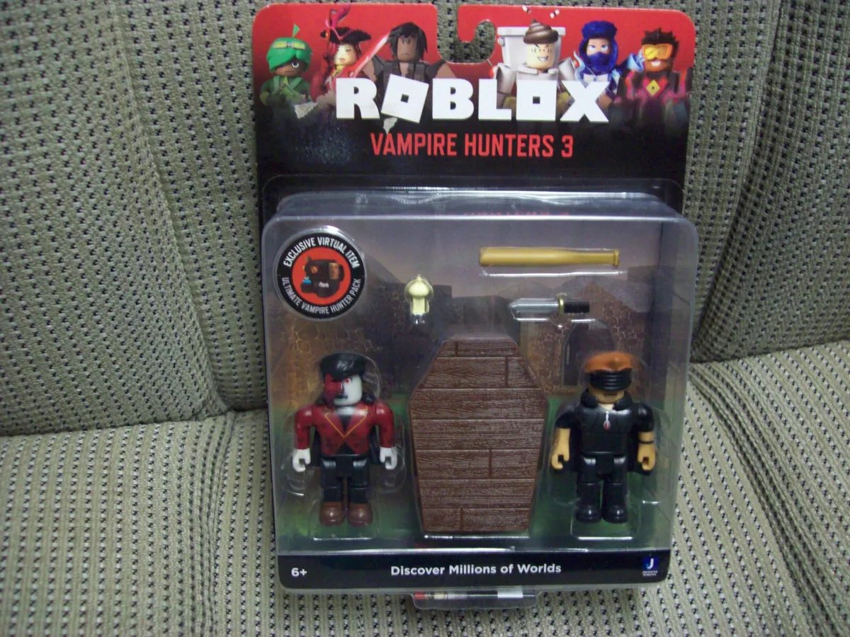 Roblox Vampire Hunters 3 Action Figures And Virtual Code Rare New Sealed