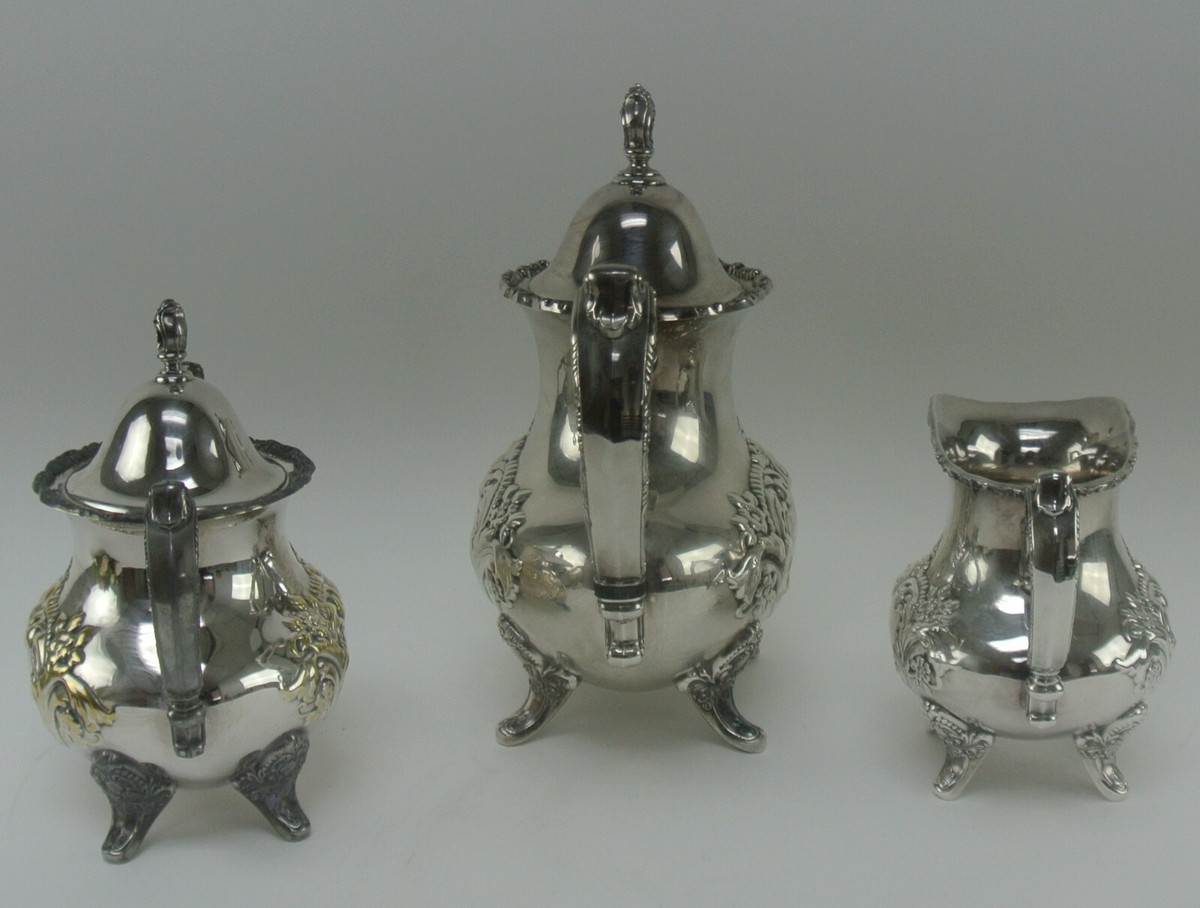 EPCA by Poole Silverplate Teapot #600 - Hand Chased Tea Pot,Sugar