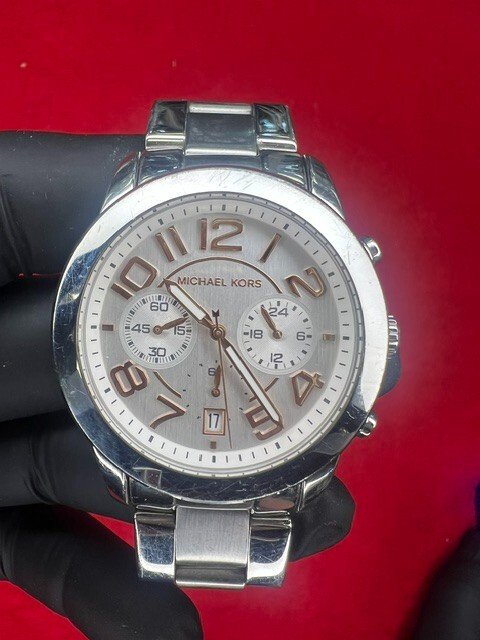 Michael Kors MK5725 Mercer Chronograph Silver Tone Steel 42mm