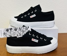 Superga 2630 Stripe Unisex Kids s Sneaker Black Size 1 M