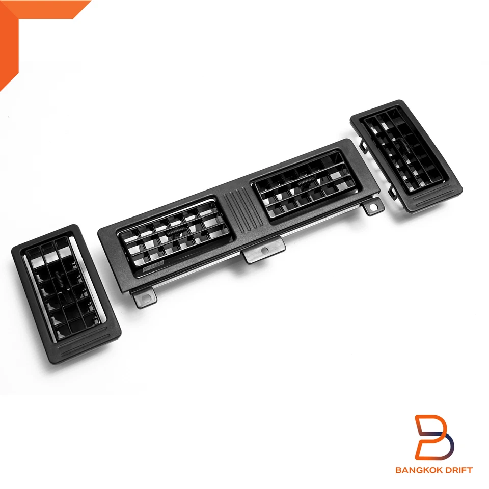 JUEGO NEGRO CALENTADOR DE AIRE VENTILADOR MARCO DE VENTILACIÓN PARA CAMIONETA NISSAN D21 CARROCERÍA DURA 86-97 Foto 4 de 4