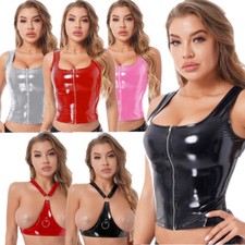 DE Damen Glitzer Lack-Leder