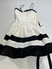 Womens Inspire Me Ivory And Black Dress Size 5 NEW