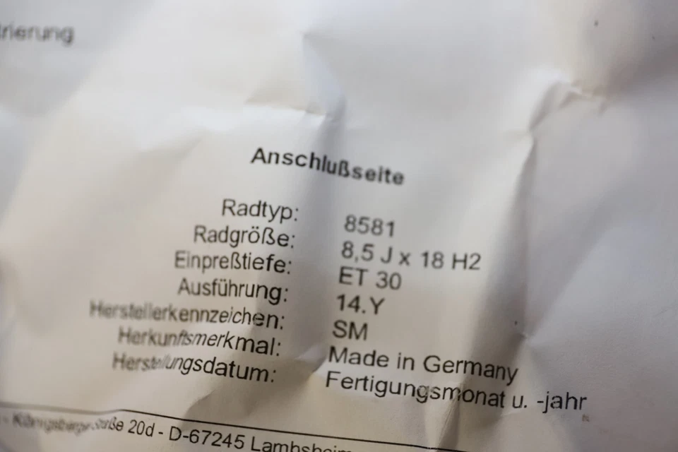 BMW Z3, E36 Cabrio 2x ATS Apollo Alu-Felgen 8,5Jx 18, NEU, 8581.30.14Y - Bild 4 von 4