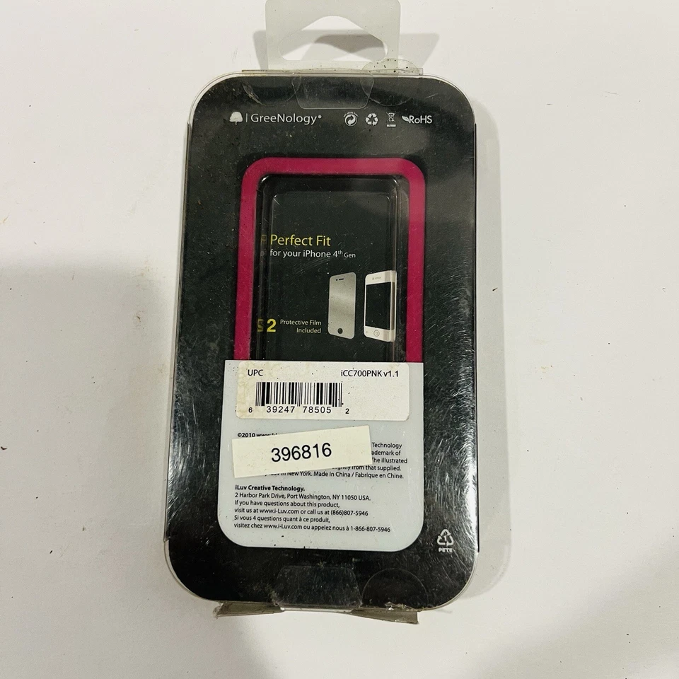 Funda iLuv iPhone 4, diseñada para adaptarse a iPhone 4ta generación, rosa intenso Foto 2 de 3