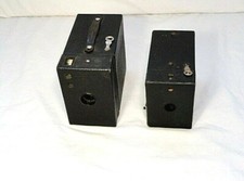 2 Vtg. Eastman Kodak Rochester, NY, Model 8  120 Box Cameras Patented 1916