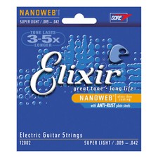 Elixir 12002 Nanoweb Electric Guitar Strings ...