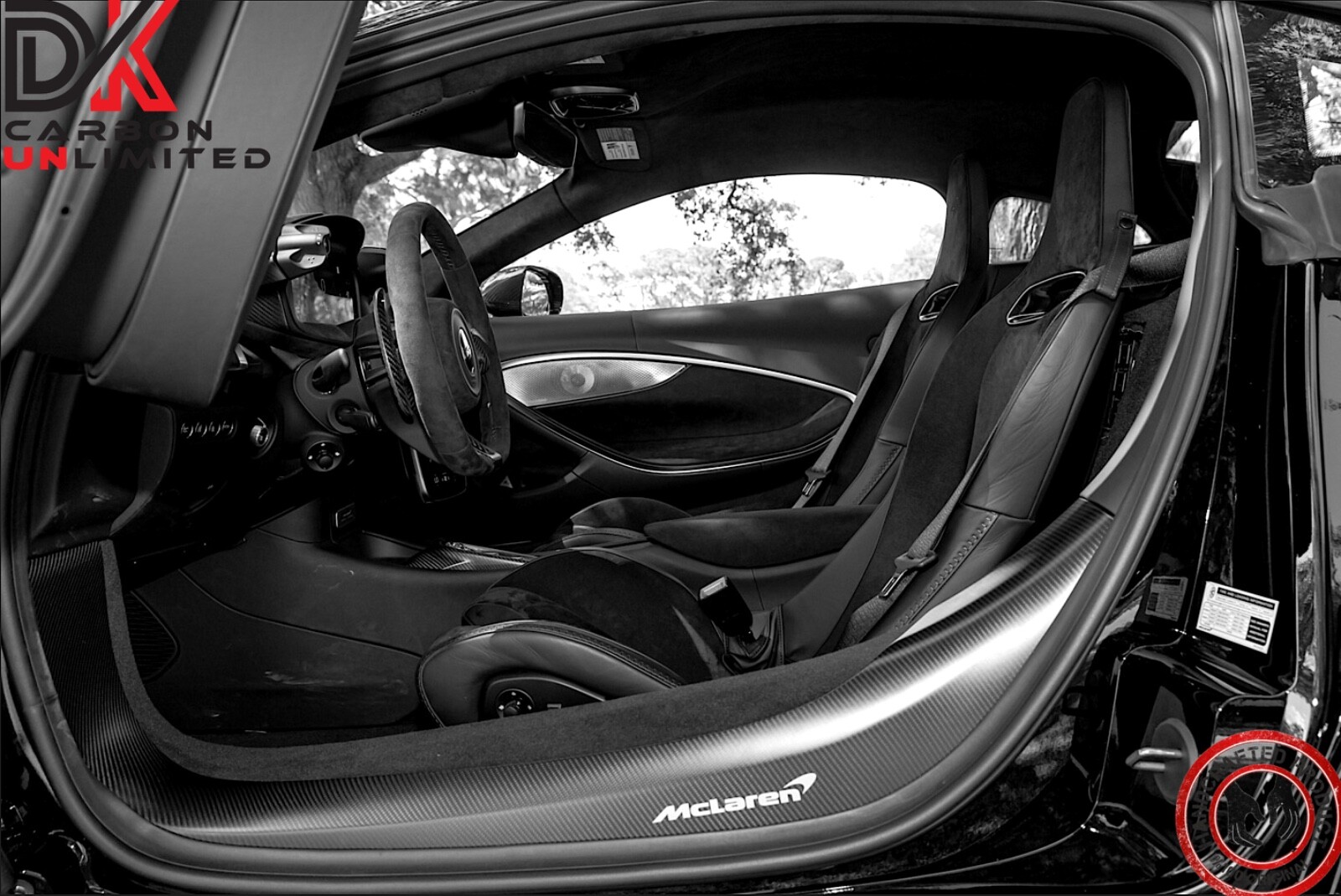 McLaren Artura MSO OEM Interior Satin Matt Carbon Door Sills Tread Plates Covers