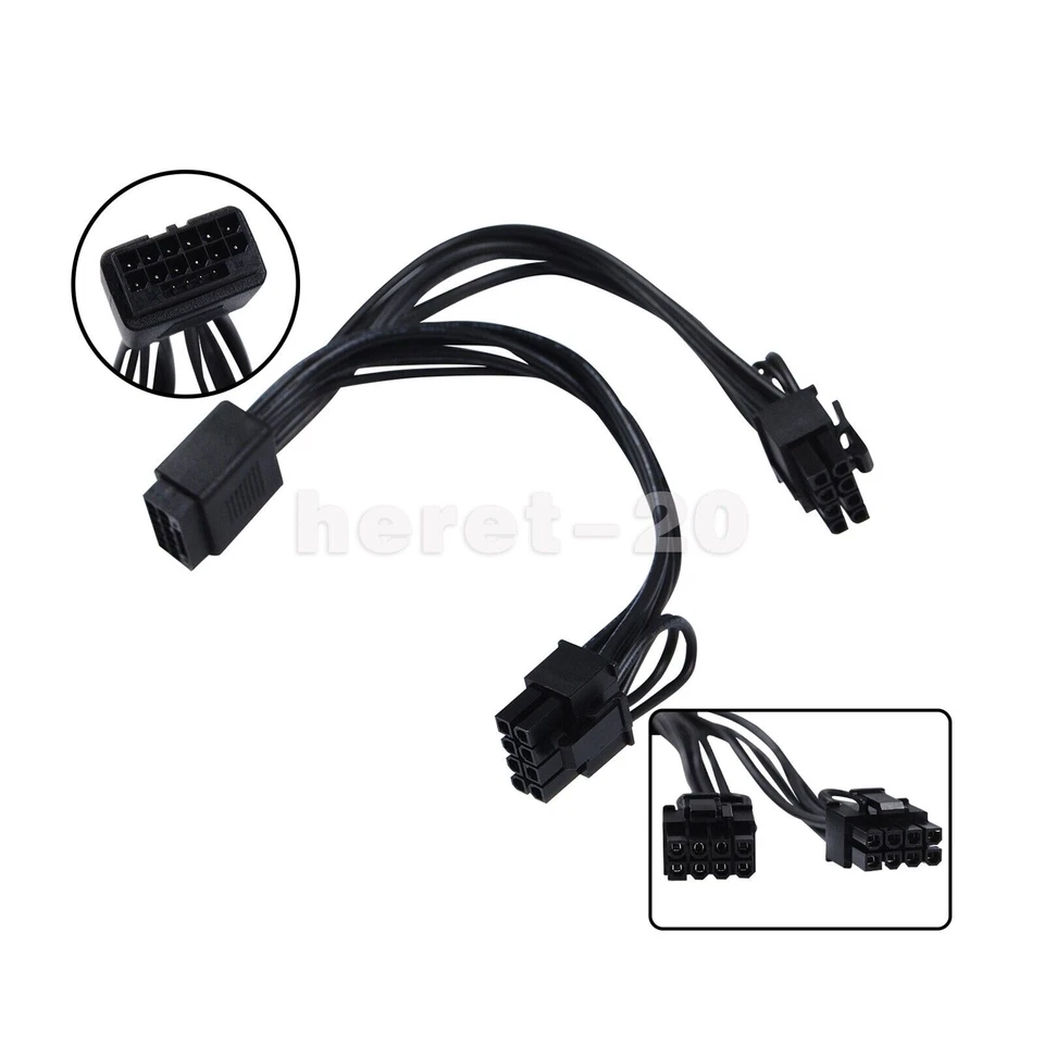 16 Pin (12+4) 12VHPWR Buchse auf Dual 8pin (6+2) Stecker Grafikkarte Adapter Kabel 19CM - Bild 4 von 4