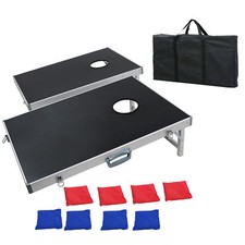 All Ages CornHole Bean Bag Toss Game Set Portable Foldable With Carrying Handles