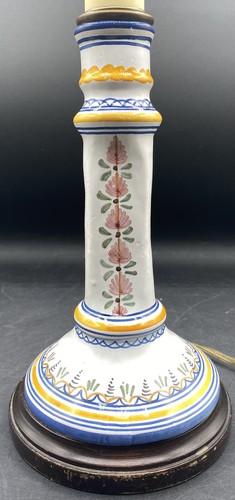 Vintage Fredrick Cooper Chicago Ceramic Table Lamp Hand Painted Floral Design - Picture 2 of 11