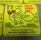 VINTAGE BELLOWS WHISKEY LOUISVILLE KENTUCKY HAD ROUGH DAY FISH DIVING COASTERS — photo 2