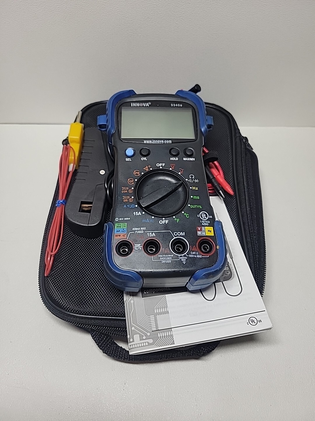 Innova Multimeter Label Innova 3340 Professional Automotive Digital Multimeter, Black (IG-561)