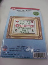 Design Works SPIRIT OF CHRISTMAS w Frame Counted Cross Stitch Kit
