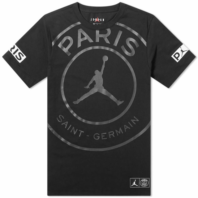 PSG Nike Jordan T-shirt Jersey Logo Tee Paris Saint-germain Bq8384-010 Size L X for sale online 