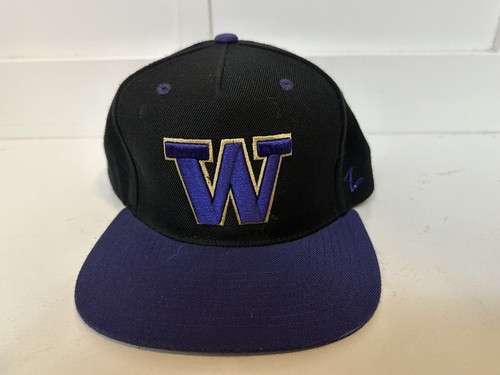 University Of Washington Huskies NCAA Black, Purple & Gold Zephyr Snapback Hat