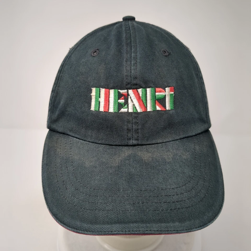 Sombrero HENRI Strapback Verde Talla Única Ajustable Bordado 6 Paneles Halcón Foto 2 de 4