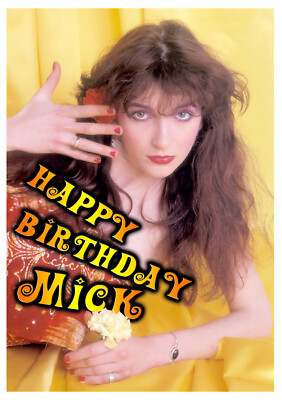 Kate Bush rennt bergauf PERSONALISIERTE Happy Birthday Grußkarte