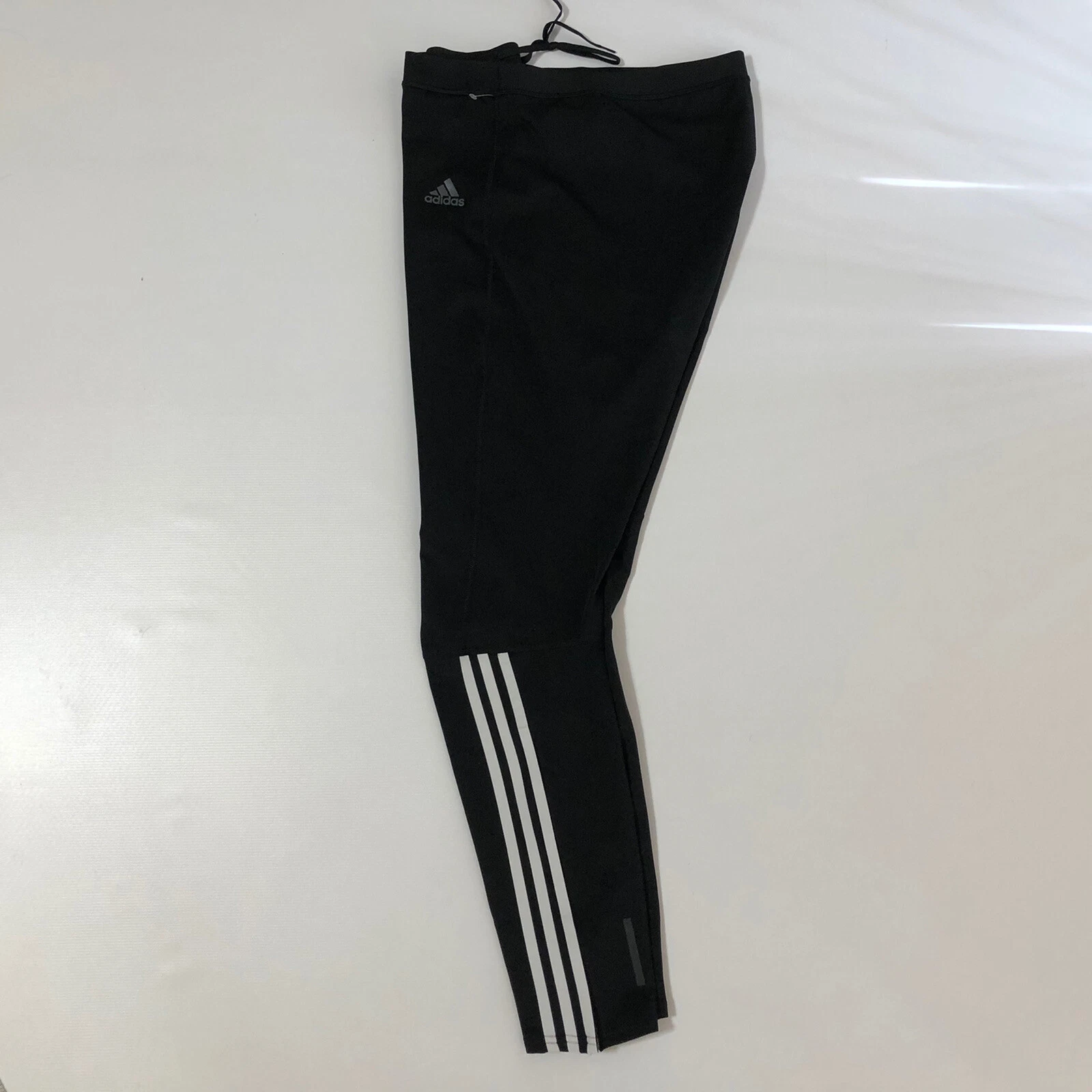 Adidas Men’s Running 3-Stripes Black Tights Pants CZ8099 Sz 2XL MSRP $55