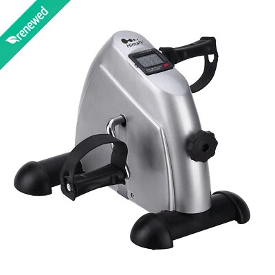HIMALY LCD Pedaltrainer Mini Heimtrainer Fitnessbike Arm und Beintrainer Büro[98% Neue]