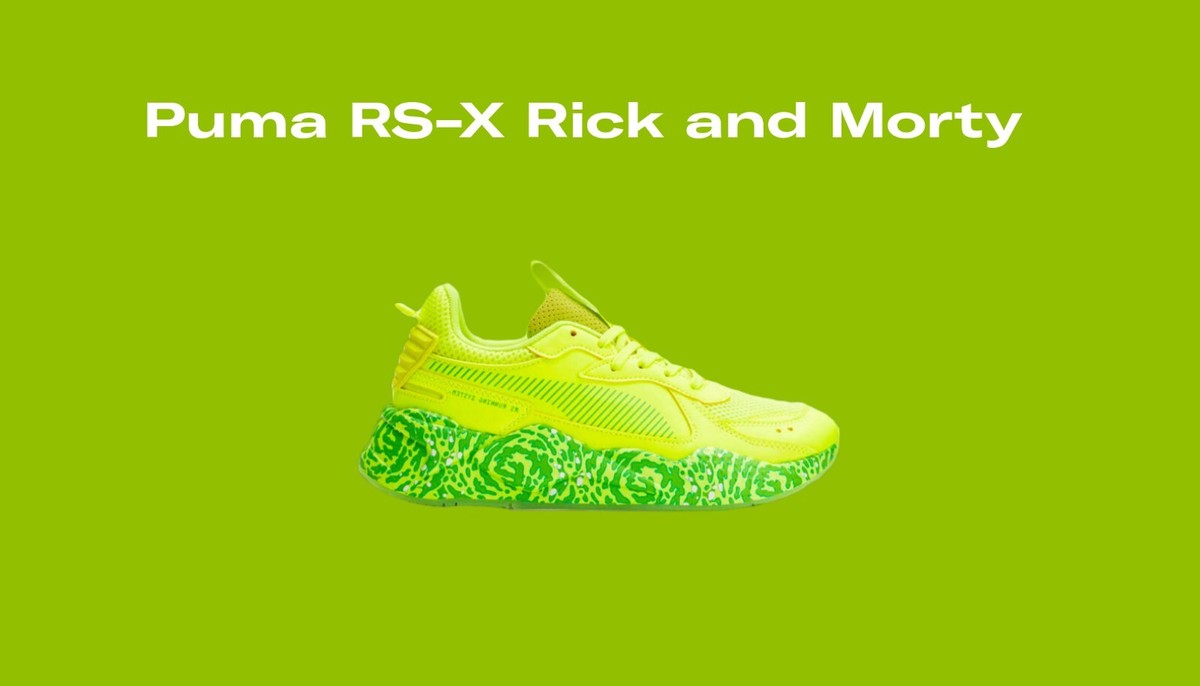 Size 11.5 - Rick and Morty x Puma RS-X Yellow for sale 