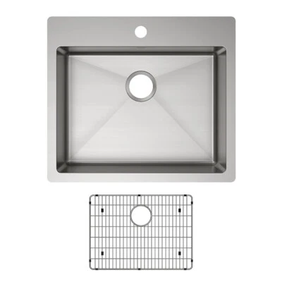 Elkay Sink 25/22/6 ECTSRAD25226TBG1 Single Bowl Dual Mount Stainless Steel