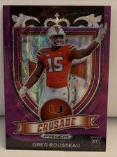 2021 prizm draft football Greg Rousseau rc crusade purple wave🔥🔥🔥