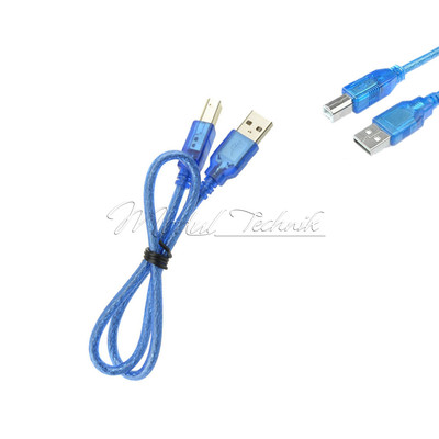 Blue 30CM USB 2.0 A Male to Type B Plug Cable For Computer/Printer/Fax Lead