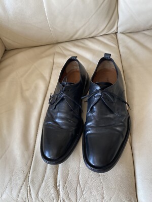 Costume National Shoes Oxford Oxfords Black Leather 8 Lace 