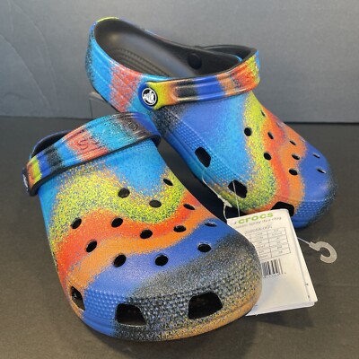 NEW Crocs Classic Spray Dye Clog 208054-0C4 Size M5 W7 men Sz 5 Women Sz 7 Tags