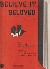 Believe it, Beloved by J.C. Johnson Piano Sheet Music 1934