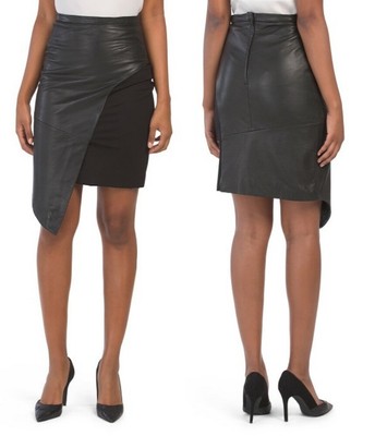 bod and christensen leather skirt