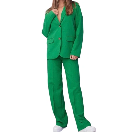 Envii Monochromatic Relaxed Fit Suit Two Piece Set Jolly Green XL NWT