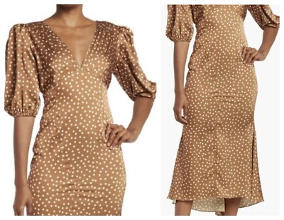 ronny kobo brown polka dot dress Ronny Kobo Wolverton Dress