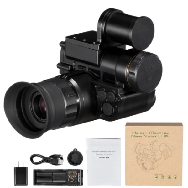 Digital Night Vision Goggles with Infrared Head-Mounted Monocular for Outdoor
