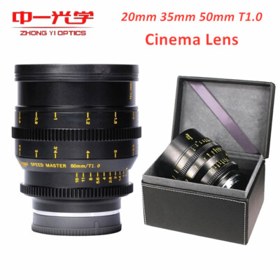 Zhongyi Mitakon 20mm 35mm 50mm T1.0 APS-C Cinema Lens for Canon Nikon Sony Fuji 