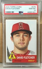 2020 TOPPS LIVING #276 DAVID FLETCHER PSA 10 GEM MINT LOS ANGELES ANGELS