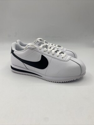 Nike Cortez White Black Leather Shoes DM4044-105 Men s Sizes 7.5-9.5
