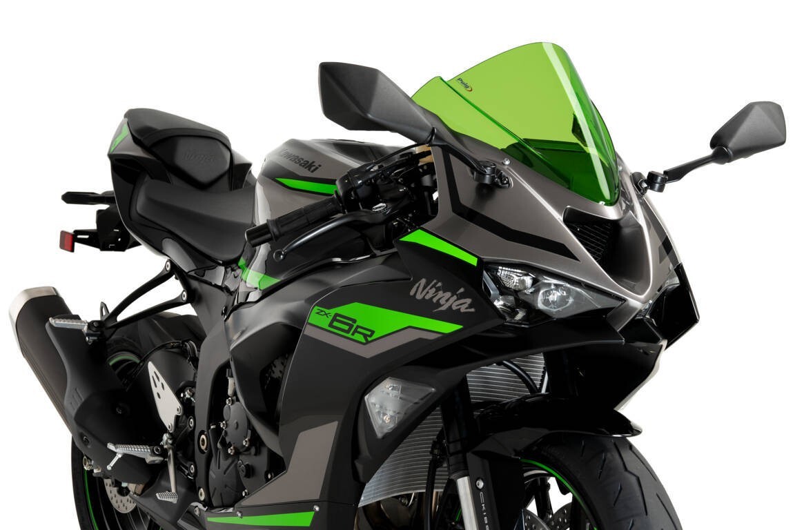 Puig Z-Racing Windscreen 2024- Kawasaki Ninja ZX-6R, Green - P/N