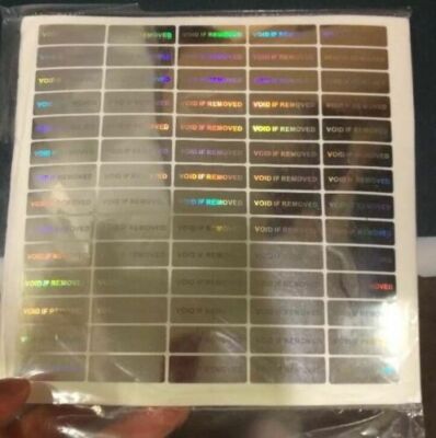 WARRANTY VOID IF REMOVED Tamper Proof Security Sticker labels (residue) (WVIR)