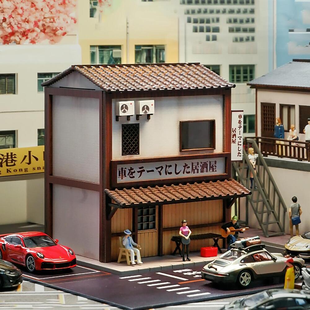 ☆ 1/64 Diorama Item Diorama 1/64 Model Car Repair Garage Display Background New