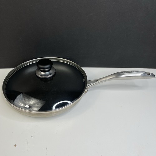Scanpan CTQ Induction Nonstick Fry Pan Skillet 10.5” w/ Lid Stainless Steel EUC