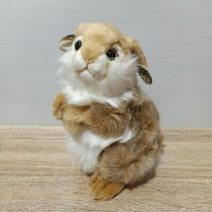 Hansa Lop Ear Rabbit Bunny Plush Doll Toy Realistic Stuffed Animal 10" Brown